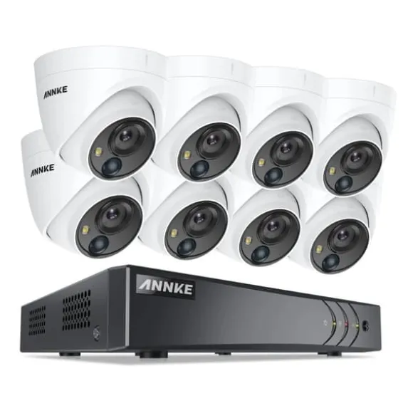 CCTV Sikkerhedssystem, 5MP Ultra HD, 8 Kanal,1T, 8Pcs Kamera sæt