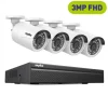 CCTV Sikkerhedssystem, 3MP Opløsning, Nem PoE Opsætning,4stk 0TB