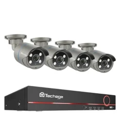 CCTV Sikkerhedssystem, 4MP HD Opløsning, To-vejs Lyd, , 8CH NVR 4 Cameras, 3T(户外运动)