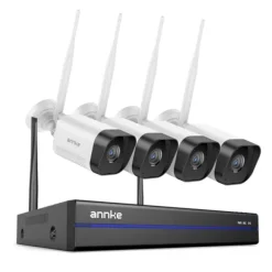 CCTV-system, 8MP opløsning, 16-kanals understøttelse,16CH NVR 4 stk kamera, 2T