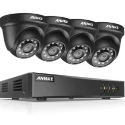 CCTV-system, 5MP opløsning, nattevisions teknologi,Sort, 4T