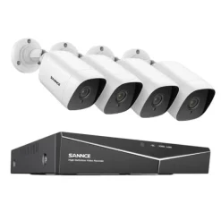CCTV-system, 1080P opløsning, 4 kameraer inkluderet,4CH DVR 4 Kamera, 1T