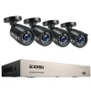 CCTV-system, 1080P opløsning, dag/nat overvågning,Ingen, 8CH DVR x 4 kameraer