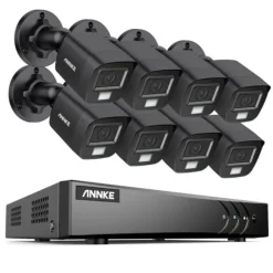 8CH DVR CCTV Sikkerhedssystem, 5MP Ultra HD Opløsning, Infrarød Nattesyn,Ingen, 3K CMOS Kamera-c