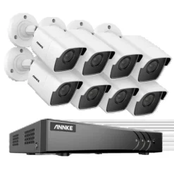 8CH DVR CCTV Sikkerhedssystem, 5MP Ultra HD Opløsning, Infrarød Nattesyn,5MP CMOS Kamera-a, Ingen