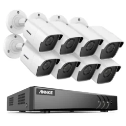 8CH DVR CCTV Sikkerhedssystem, 5MP Ultra HD Opløsning, Infrarød Nattesyn,5MP CMOS Kamera-a, Ingen
