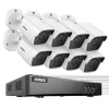 8CH DVR CCTV Sikkerhedssystem, 5MP Ultra HD Opløsning, Infrarød Nattesyn,4T, 5MP CMOS-kamera