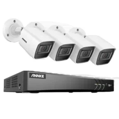 8CH DVR Sikkerhedssystem, 4K Ultra HD Opløsning, Smart Bevægelsesdetektion,8CH DVR 4 stk. kamera, Ingen