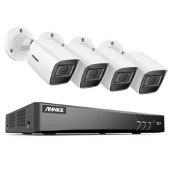 8CH DVR Sikkerhedssystem, 4K Ultra HD Opløsning, Smart Bevægelsesdetektion,8CH DVR 4 stk. kamera, Ingen