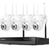 16CH NVR Sikkerhedssystem, 5MP Høj Opløsning, IP66 Vandtæt,EU stik, 16CH NVR 5MP 4 Cas, Ingen