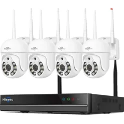 16CH NVR Sikkerhedssystem, 5MP Høj Opløsning, IP66 Vandtæt,EU stik, 16CH NVR 5MP 4 Cas, Ingen