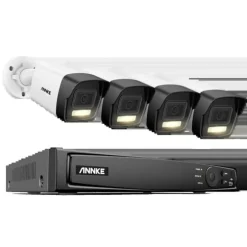 8CH NVR Sikkerhedssystem, 8MP Høj Opløsning, Fjernadgangsfunktionalitet,2T, 8CH NVR 4PCS Kamera