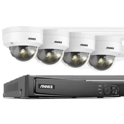 8CH Overvågningskamera System, 12MP Opløsning, Smart Menneske- og Køretøjsdetektion,8CH 4Pcs Kamera-b, 2T