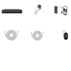 8CH POE Sikkerhedskamera System, 3MP Høj Opløsning, 30m Nattesyn,Som billedet