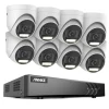 16CH Sikkerhedskamera System, 5MP Høj Opløsning, Avanceret Bevægelsesdetektion,16CH 8PCS Sæt, Ingen