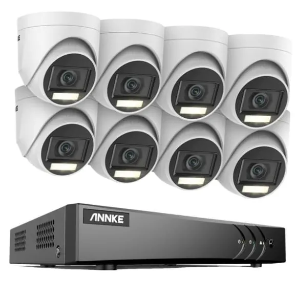 16CH Sikkerhedskamera System, 5MP Høj Opløsning, Avanceret Bevægelsesdetektion,16CH 8PCS Sæt, Ingen