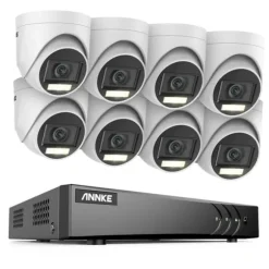 16CH Sikkerhedskamera System, 5MP Høj Opløsning, Avanceret Bevægelsesdetektion,16CH 8PCS Sæt, Ingen