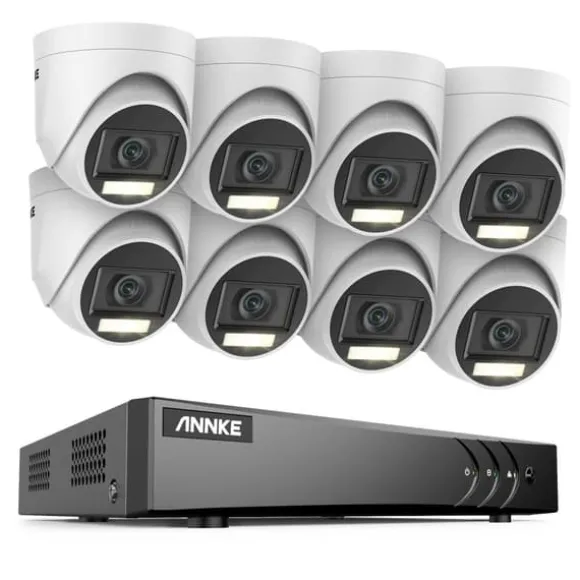 16CH Sikkerhedskamera System, 5MP Høj Opløsning, Avanceret Bevægelsesdetektion,16CH 8PCS Sæt, Ingen