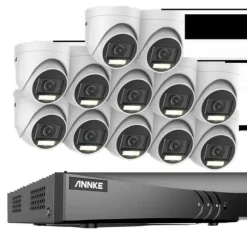 16CH Sikkerhedskamera System, 5MP Høj Opløsning, Avanceret Bevægelsesdetektion,16CH 12PCS Sæt, Ingen