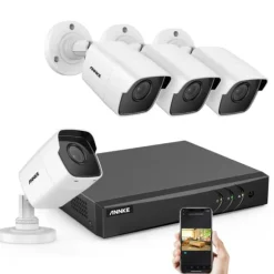 8CH Videoovervågningssystem, 5MP Klarhed, Mobil Fjernovervågning,R4BGR4BG, ToT