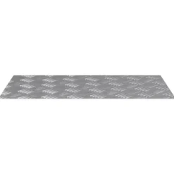 Checker plader i aluminium - Skridsikre trappetrin | Størrelse: 70x40 cm | Farve: Sølv