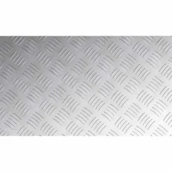 Checker plader i aluminium - Skridsikre trappetrin | Størrelse: 70x40 cm | Farve: Sølv