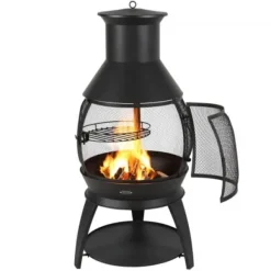 Chiminea, 50x110 cm, Sort, Jern