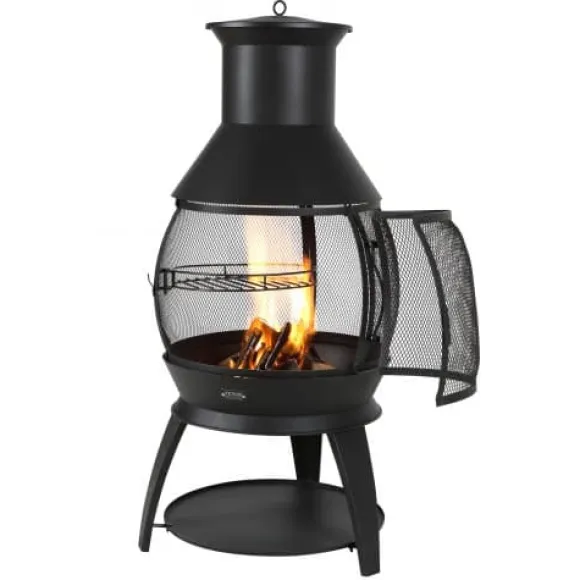Chiminea, 50x110 cm, Sort, Jern