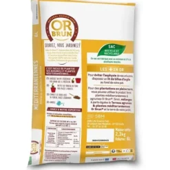 Citrus- og middelhavsplantejord - BRUN GULD - OBRTAGR6U - 6L - Oliventræer, palmer og cycas