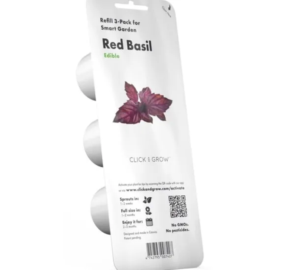 Click & Grow Smart Garden refill Rød Basilikum 3 stk