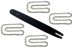 45cm / 1,3 mm / 3/8" / 62 TG Sværd + 4X kæde for MTD GCS 4600/45 motorsav
