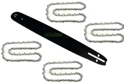 50cm / 1,5mm / 0,325" / 76 TG Sværd + 4X kæde for mange motorsav motorsav