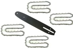25cm 1,3mm 3/8 40TG Sværd +4X kæde for Parkside PKSA 20-Li D4