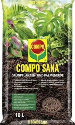 Compo Sana Substrat til grønne planter og palmer 10L Tørv, perlit, agrosil, kalk Compo Sana