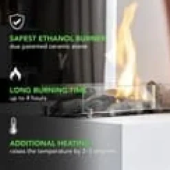 Cuneo bio-ethanol bordovn - Indendørs og udendørs - Betonlook - 2KW varme
