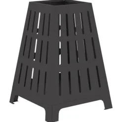 Cylindrisk bålsted i stål - Udendørs ildgryde | Farve: Sort | Størrelse: 50x50x70 cm