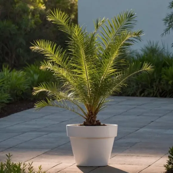 Daddelpalme - Sæt med 4 - Phoenix canariensis - Højde 50-60cm - ⌀15cm