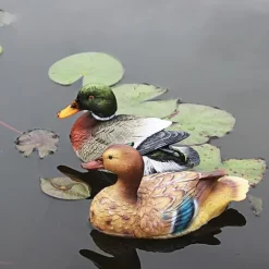 Dam Flydende Andestatue Flydende Damdekoration Andeskulptur til Havedam Pooldekoration