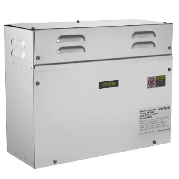 Dampgenerator, 6kW sauna damper med LED digitalt display, 39,5x15,3x31,3 cm, rustfrit stål