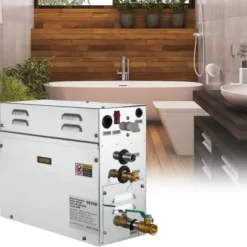 Dampgenerator, 6kW sauna damper med LED digitalt display, 39,5x15,3x31,3 cm, rustfrit stål