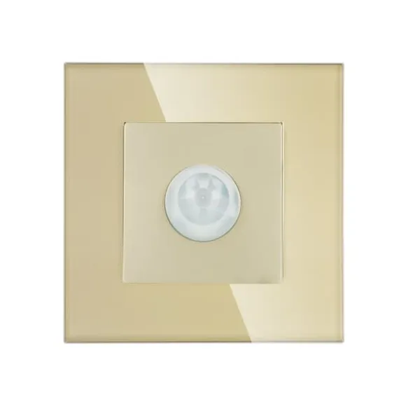 DC SMART HOME bevægelsessensor guld med glasramme__