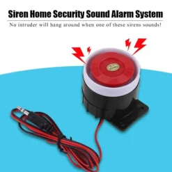 DC 12V Kablet Mini Alarmhorn Hjemmesikkerhed 110 dB Lydalarmeringssystem