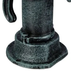 Dekorativ havepumpe, støbejern, 22x24x10,5 cm, grå