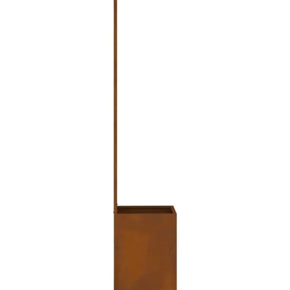 Dekorativ havprivatskærm i stål - Elegant mønster | Størrelse: 50 x 140 cm | Farve: Rusten
