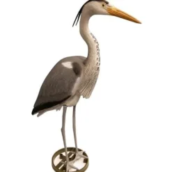 Dekorativ hejre - UBBINK - Harpiks - Højde 87 cm - Grå