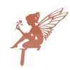 Dekorativa trädgårdsstakar Fairy Silhouette Metal Yard Stakes Arts Utomhus Trädgårdsdekor Vårdekor