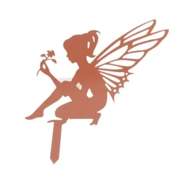Dekorativa trädgårdsstakar Fairy Silhouette Metal Yard Stakes Arts Utomhus Trädgårdsdekor Vårdekor