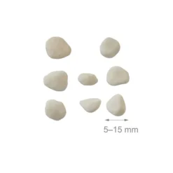 Dekorative sten, 5-15 mm, hvid, marmor