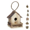 Dekorativt fuglehus, Træ, 28,5x20,5x17,5 cm, Natur