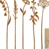 5-delt metalblomster havepinde – udendørs dekorative plantepinde, metalkunst til gård, græsplæne og blomsterbed